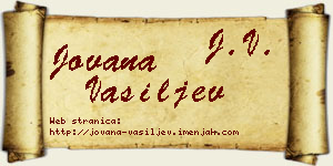 Jovana Vasiljev vizit kartica